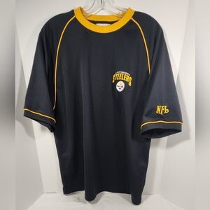 NFL Pittsburgh Steelers Microfiber Short Sleeve Shirt Men’s Large Black